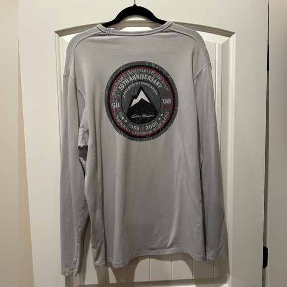 EDDIE BAUER SPORT MEN’S PERFORMANCE LONG SLEEVE CREWNECK GRAPHIC TEE.  LARGE. - Picture 4 of 5